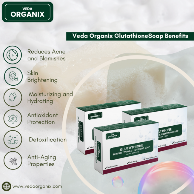 Veda Organix Glutathione Soap 6 packs - Image 2