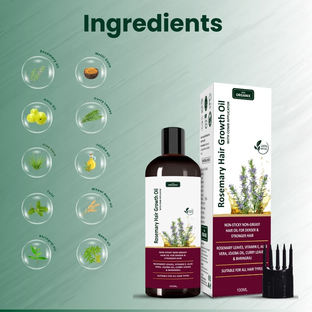 Veda Organix Rosemary Hair Growth Oil 100ml - Image 4