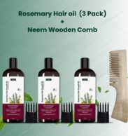 Rosemary Hair oil & Neem Wooden Comb