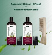 Rosemary Hair oil & Neem Wooden Comb