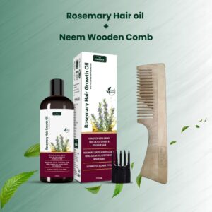 Rosemary hair Oil & Neem Wooden COmb