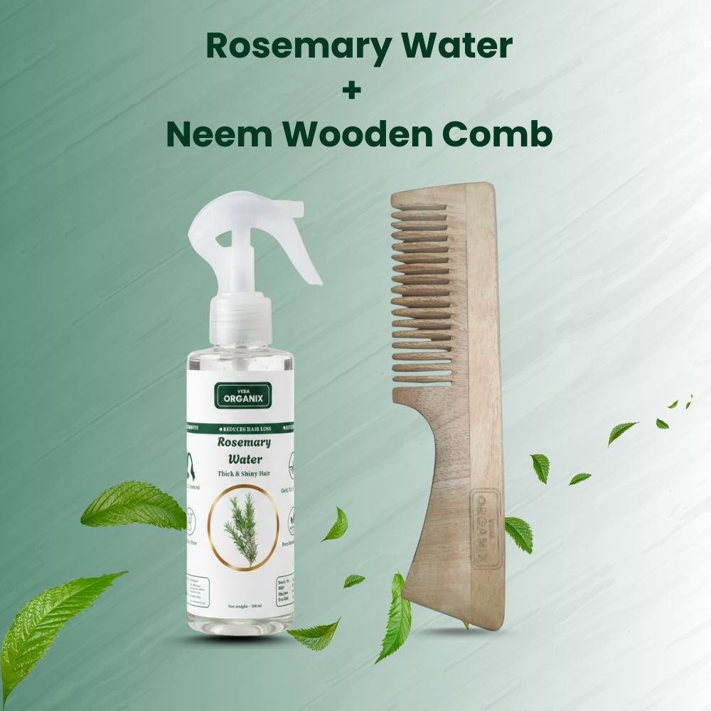 Rosemary Water & Neem Wooden Comb